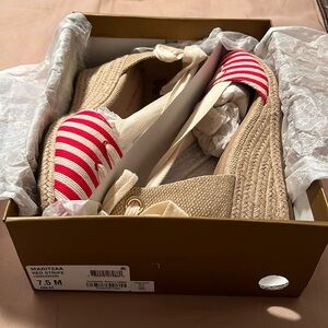 Espadrille sandals Red striped